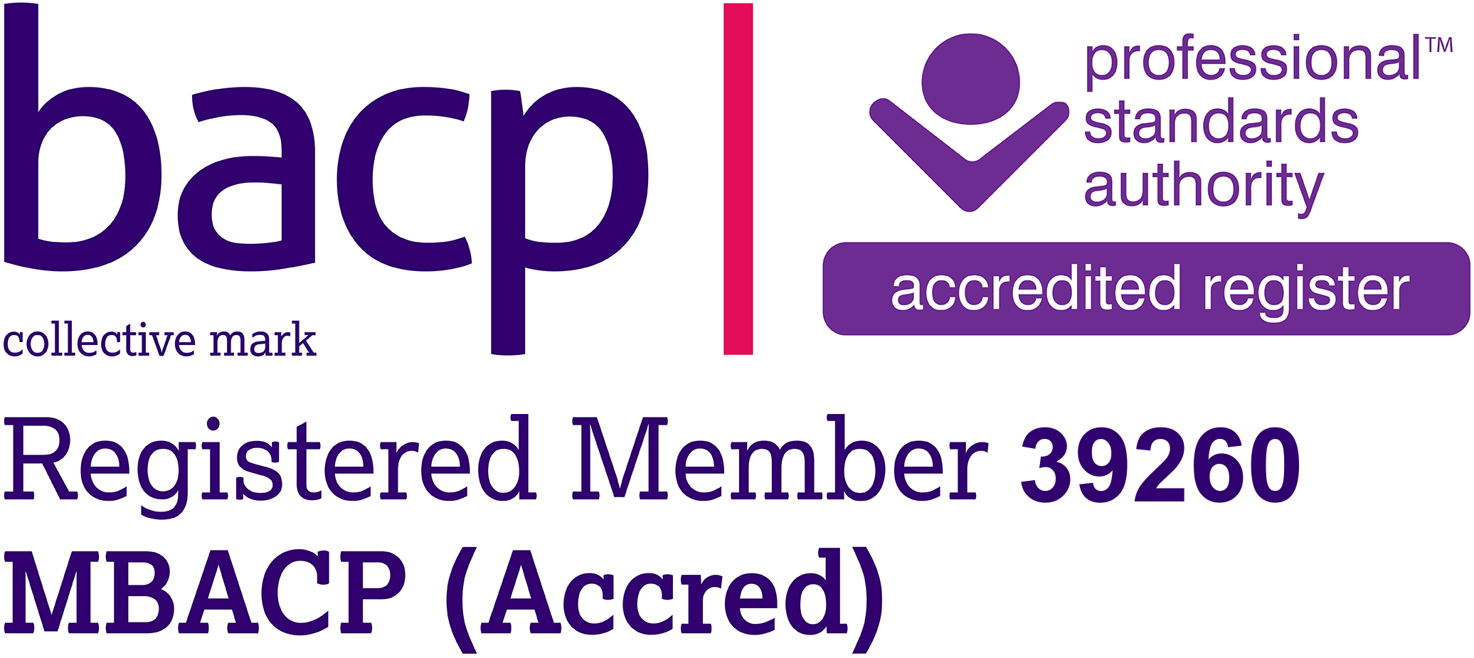 Registered MBACP (Accred) 39260